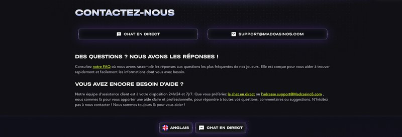 Découvrez les Meilleures Promotions et Bonus de Madcasino France en 2024 à France Découvrez les Meilleures Promotions et Bonus de Madcasino France en 2024 à France